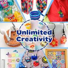 48 Colors Luxury Beaded Set (Includes Beading Board And Accessories) - Multi-Color Suitable For Pixel Art, Suitable For DIY Handmade Beading Craft, Specifically Designed For Pixel Art And Retro Game Design, Equipped With A Complete Set Of Organized Beading Accessories, Suitable For Birthday Gifts - Multicolor - View 5