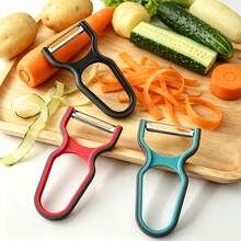 Stainless Steel Vegetable & Fruit Peeler | Home Storage Multi-Function Peeling Tool - Peeling - Sharp Peeling, Comfortable Grip, Suitable For Kitchen - Camping & Travel - Fruit | Vegetable | Peeler Set - Multicolor - View 2