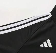 Adidas Jaket rajut kasual sporty tiga garis unisex dengan kerah tegak dan bahan yang bernapas. - Hitam dan Putih - View 11