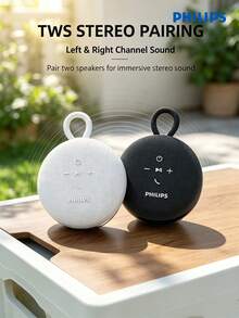 PHILIPS TAS1120 便攜式藍牙音箱，藍牙 5.4 穩定連接，吸盤防水設計，浴室戶外桌面隨身音響，超長續航 - 查看 2