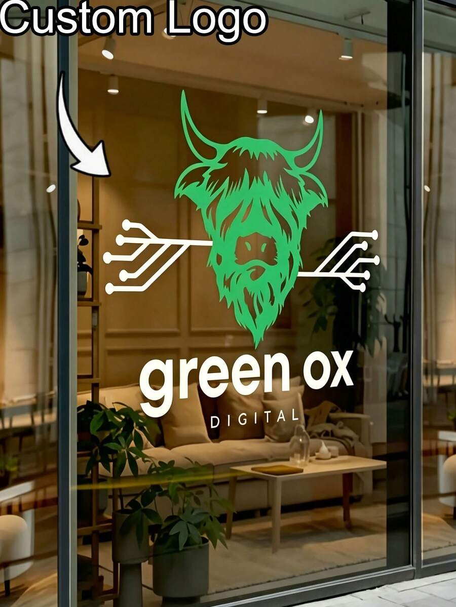 Custom Transparent Wall Decor Transfer Stickers, Multiple Sizes Available, Personalized Logo Or Large Size Decorative Crystal Stickers, Suitable For Shop, Restaurant, Cafe, Car Window Decoration Transfer Stickers - Multicolor - View 1