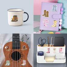 55PCS Cowboy Boots Stickers, Multicolor Pattern Stickers, Beautiful Stickers, Bottles, Decorative Paper, Scrapbooking, Diary, Laptop, Bumper, Skateboard, Water Bottle, Computer, Phone Greeting Cards, Photo Albums, Furniture, Stickers - Cowboy Boots - View 8