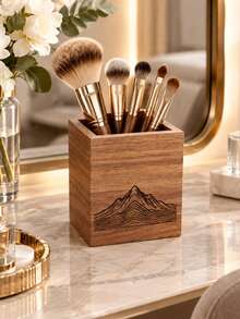 1pc Makeup Brush Holder, Makeup Brush Rack, Eyebrow Pencil Brush Cup, Desktop Eyebrow Pencil Storage Box, Pen Holder, Remote Control Storage Box, Cosmetic Storage Box, Hair Accessory Storage Box, Desktop Storage, Gift - View 5