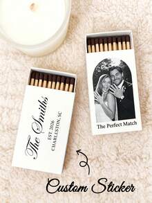 Custom Wedding Photo Matchbooks Personalized Matchbox Wedding Favors The Perfect Match Engagement Bridal Shower Gift - Multicolor - View 6