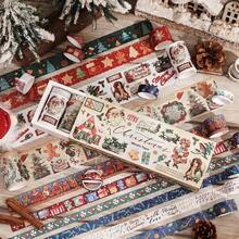 20 Gulungan Pita Washi Natal - 5 Ukuran Campuran, Pita Perekat Motif Salju dan Rusa, Sempurna untuk Dekorasi Perencana, Kartu Buatan Tangan, dan Scrapbooking Liburan, Hadiah Ideal untuk Pecinta Kerajinan Tangan - beraneka warna - View 3