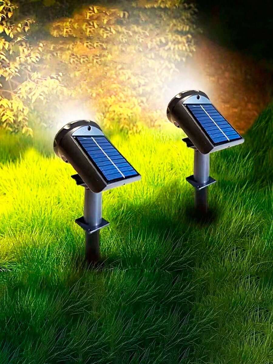 1/2PCS Solar Powered Outdoor Lights With Light Sensor Function, 10 LED White/Warm/Colorful Garden Lights, Embedded Path & Lawn Lights, Multi-Functional Detachable Wall Lights, 3 Lighting Modes Pathway Lights, Outdoor Garden Decor Solar Lights, Built-In Rechargeable Battery Solar Panel Charging Camping Lights, Suitable For Yard, Path, Garden, Camping, Patio - 10LED Wall Light/Lawn Light - View 1