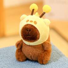 Capybara Plush Doll Cartoon Keychain Pendant, Soft Plush Doll Backpack Pendant, Car Bag Keychain Decoration Gift Keychain, Capybara, Capybara Plush, Capybara, Crochet Capybara, Capybara Bag - Multicolor - View 9