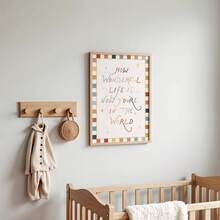 1pc How Wonderful Life Is Wall Art Print, Playroom Decor Canvas Wall Art Posters For Room Optional Frame Wall Decor Bedroom Decor Nursery Decor - Multicolor - View 7
