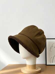 Women's Winter Bucket Hat, Warm Bell-Shaped Hat With Soft Faux Fur Trim, Comfortable Cold Weather Hat, Suitable For Autumn/Winter Outfits, Travel, Walking, Commuting, Shopping And Daily Fashion Accessory - Multicolor - View 11