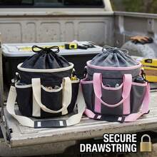 Multi-Pocket Tool Bag, Outdoor Gardening Tool Storage Bag, Durable Oxford Fabric Drawstring Storage Bag, Non-Slip Bottom Foot Pad Design, Equipped With Carrying Handle And Adjustable Shoulder Strap, Yard Gardening Maintenance Tool Storage, Home Repair Hardware Tool Organizer Bag, Multi-Compartment Large Capacity Tool Bag - Multifunctional Storage Bag - View 9