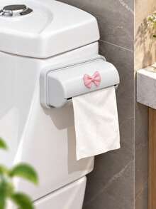 Wall-Mounted Paper Towel Holder, Wall-Mounted Trash Bag Holder, Multi-Function Wall-Mounted Storage Box, Suitable For Kitchen, Bathroom And Toilet Storage; Equipped With Self-Adhesive Installation Stickers, Space-Saving, Easy To Refill - Multicolor - View 1