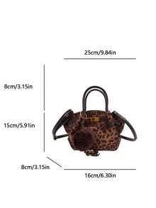 Detachable Long Shoulder Strap, Twist Lock Closure, Mini Tote Bag, Handheld And Crossbody Dual Use, Can Store Phone, Lipstick And Other Personal Items, Suitable For Daily Commute, Shopping And Travel, Niche Exquisite Women's Bag, Versatile Crossbody Bag With Atmospheric Vibe - Brown - View 7