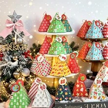 24pcs/Pack Party Gift Boxes, Christmas Candy & Cookie Paper Boxes, Party Atmosphere Decoration - View 1