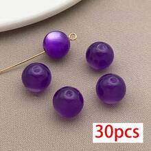 30pcs Resin 10mm Assorted Colors Cat Eye Stone Spacer Beads Round Polished Cat's Eye Loose Beads For DIY Bracelets Necklaces Beading Jewelry Making - Multicolor - View 10