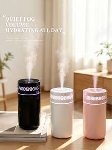1 Set Black/White Car Humidifier With LED Ambient Light, USB Quiet Aromatherapy Humidifier, Suitable For Essential Oils (5 Fragrance Options), Applicable To Car, Office, Bedroom, Living Room, Study, Plant Room, Car Accessories Decoration, Set Includes 1 Humidifier And 1 Bottle Of Essential Oil, Suitable For All Car Models - A - View 7