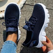 Women's Contrast Color Sports Fabric Lace-Up Comfortable Lightweight Outdoor Spring/Summer - Royal Blue - View 2