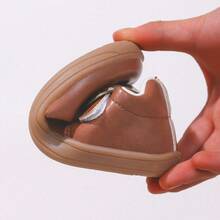Girls' Brown Leather Shoes, Non-Slip Rubber Sole, Cute Butterfly Carved Design - Brown - View 5
