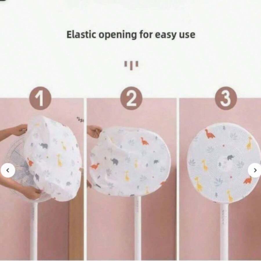 10pcs Household Electric Fan Dust Cover, Washable Waterproof Fan Protective Sleeve, Drawstring Elastic Opening Design For Tight Fit And Anti-Slip, Waterproof Fabric Effectively Prevents Dust - Multicolor - View 1