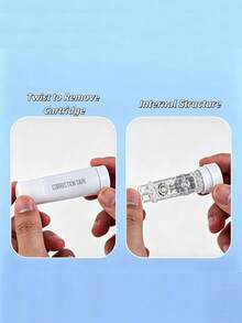 4pcs 360° Rotatable Glue Pens, High Viscosity Double-Sided Adhesive, Suitable For Scrapbooking, Card Making, School Crafts, Office Paper Fixing And Sticker Decoration - Dot Glue Tape - View 3