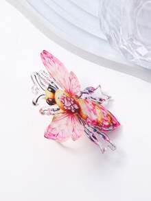 1pc Pastoral Style Creative Niche Design Acrylic Insect Open Ring, Fashion Unique Autumn Vibe For Women - Elegant Insect Ring - View 4