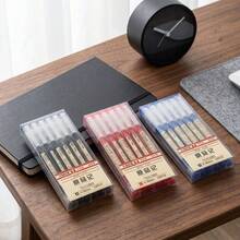 10-Pack 0.35Mm Gel Pen Set - Black/Blue/Red Quick-Dry Ink Signature Pens, Smooth Writing, Fine Point, Suitable For Professionals And Students, Office Stationery, Professional Writing, Durable Construction, Writing Pen - A - View 1