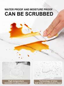 10PCS 30*30CM/11.8*11.8in 0.9㎡ 3D Marble Pattern Aluminum Plastic Board Self-Adhesive Wall Sticker, Faux Tile Wall Decor, Waterproof And Moisture-Proof Marble Sticker For Kitchen Stove Backsplash - Multicolor - View 9