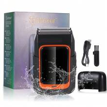 Hatteker 1件 USB充電式雙頭往復式刮鬍機，男士鬍鬚修剪器與刮鬍機二合一，沙龍理容美白工具 - 彩色 - 查看 11