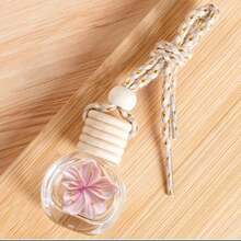 Cute Mini Flower Hanging Car Perfume Bottle, Creative Rearview Mirror ...