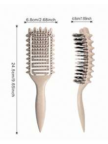 Lightweight Curl Defining Brush For Curly Hair, Vented Detangling Hair Brush For Wet And Dry, Curved For Shaping And Smoothing Curl Clumps - Multicolor - View 6