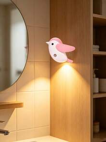 Cute Bird Animal Sensing Spotlight,LED Wireless Sensor Wall Light,Dimmable Wall Light Decorative Lighting,LED Wireless Bedroom Bedside Night Light,3-Color Adjustable Suitable For Hallway,Bathroom,Bedroom,Kitchen,Home Decor,Living Room Decor,Soft,Night Light. - Wall Lamp - View 2