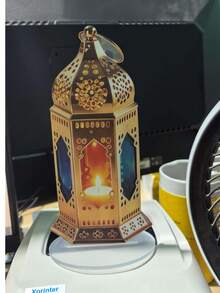1pc Moroccan Style Acrylic Candle Holder Home Decor, Living Room Bedroom Craft Art Atmosphere Desktop Ornament - Candlestick Decorative Ornaments - View 6