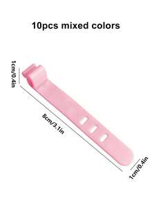 10pcs Multi-Color Mixed Silicone Earphone Cable Ties, Cable Organizer For Earphone Cable, Power Cable, Charging Cable - A - View 3