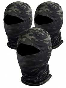 1pc/2pcs/3pcs Unisex Ski Balaclava Face Mask, Lightweight UV Protection Mask, Suitable For Motorcycle, Snowboarding And Other Sports; Unisex Breathable Full Face Mask, Suitable For Skiing And Other Outdoor Sports - Multicolor - View 3