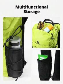 CAMEL CROWN Lightweight Outdoor Backpack, Breathable Portable Rucksack For Sports, Hiking And Mountaineering - Green - View 6
