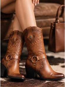 Women Ankle Boots & Booties - Tan - View 5
