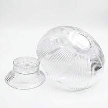 Fruteira de mesa em acrílico com suporte, peça central, suporte para frutas, decoração de cozinha - Transparente - Visão 7