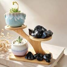 حجر كريستال خام من الأوبسيديان مصنوع من مواد طبيعية، مناسب لديكور المنزل، حجر كريستال خام DIY، حشو حوض السمك وهدايا العطلات. - الأسود - مشاهدة 4