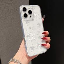 Casing Ponsel Motif Salju Minimalis Natal Musim Dingin, Kompatibel dengan Apple, Honor, Nothing, dan Model Ponsel Lainnya, Pilihan Hadiah yang Bagus untuk Pasangan dan Liburan - Clear - View 3