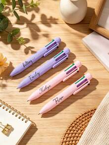 Personalized Multi-Color Pen, 6-In-1 Ballpoint Pen, Student Stationery - Sets - View 2