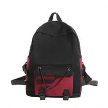1pc Contrast Color Backpack For Men, Casual Large Capacity Student School Bag, Travel Bag, Simple Fashion Backpack For Women - Multicolor - View 14