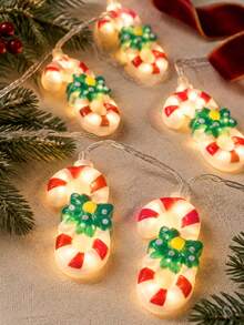 Christmas Candy Cane Shaped LED String Lights, Cute Candy Stick Design Warm White Hanging Lights, Suitable For Christmas, Birthday, Party, Halloween Decoration, New Year Decoration, Celebration Scene Lighting And Home Aesthetic Decor - 2026 Best Seller TOP 1 - View 11