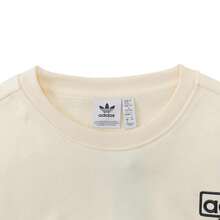 Adidas Sweatshirt Pullover Leher Bulat Lengan Pendek Longgar Nyaman Minimalis untuk Wanita Musim Semi/Gugur JD0084 - Krem - View 3