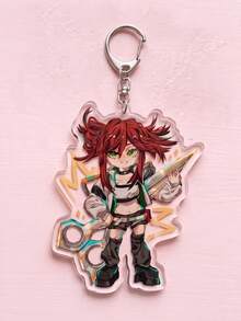 6pcs Gachiakuta Themed Acrylic Keychains, Including Chibi Characters, Logos, Dolls And Anime Poster Illustration Designs, Fashionable Bag Charms, Suitable For: Back To School, Gift For Anime Fans, Exquisite Collection, All Season Use. - Multicolor - View 9