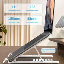 Lenovo Foldable Laptop Stand,7‑Level Adjustable Aluminum Alloy Notebook Riser,Hollow Cooling Design With Silicone Anti‑Slip Pad, Portable Desktop Support For 11‑17.3 Inch Laptops & Tablets For Office Study Travel - View 10