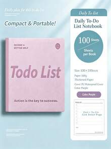 Random 1 Four Party Partner Party Skin Friendly Face Plan Book Time Management ScheduleBook Self-Discipline Card Printing Book Portable Notebook Daily Goal Planning Book Habit Tracking Handbook Portable Memo Book Student Office GoalCheck In DiaryBook - A - View 8