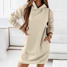 Women Short Dresses - Beige - View 5
