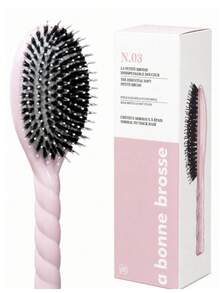 Elegant Detangling Hair Brush With Rounded Massage Tips, Soft Flexible Bristles And Twisted Comfort Handle For Smooth Daily Hair Care, Styling And Scalp Massage - Multicolor - View 10