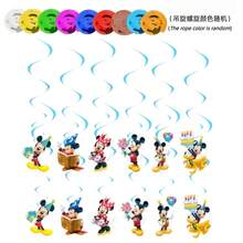BUTTBILL Mouse Theme Birthday Party Decoration Set, Happy Birthday Banner, Backdrop, Cake Toppers And Hanging Swirl Decorations, Suitable For Birthday Holiday Party Supplies - Multicolor - View 6