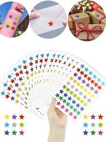 54Pcs Multi-Color Star Stickers, Star Stickers, Metallic Foil Star Stickers, Planner Small Star Stickers, Behavior Chart, DIY Stickers - Multi-color - View 1