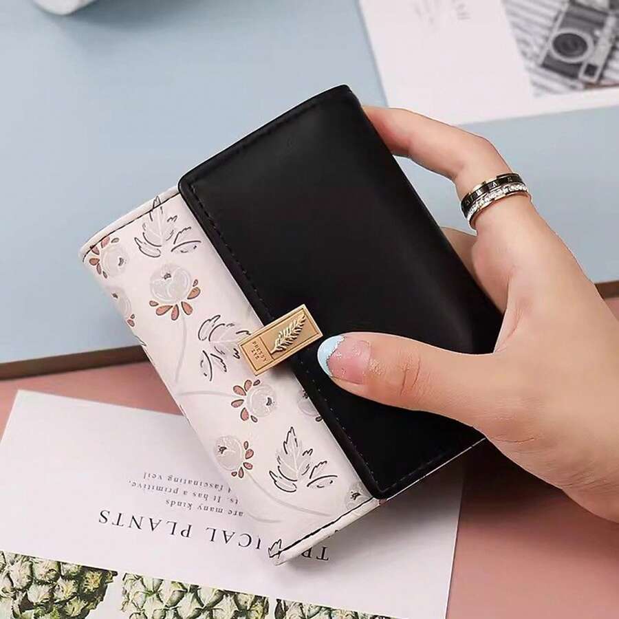 PRETTYZYS Women's Short Wallet, Printed Fashion Minimalist Multifunctional Card Holder, Zipper Coin Purse, Daily Travel Student Coin Purse, Christmas Wallet Gift, Valentine's Day Gift, All Season